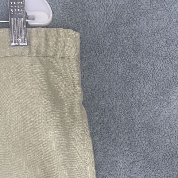 Outfit JPR Pants Womens Medium Green 100% Linen Elastic Waist‎ Pockets Vacation - Picture 9 of 10